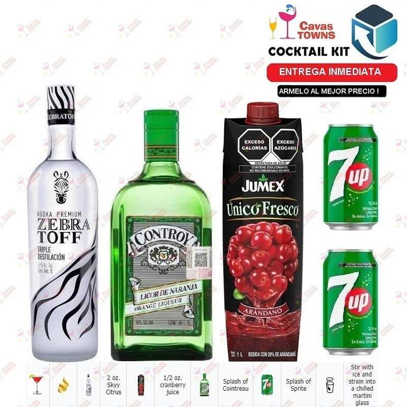 Cocktail Kit Citrus Cosmopolitan - 2 Receta Recipe - Cavas Towns Cocktail Kit Citrus Cosmopolitan - 2 Receta Recipe - Cavas Towns
