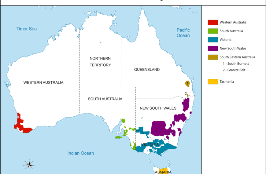 What are Australia’s main wine regions?